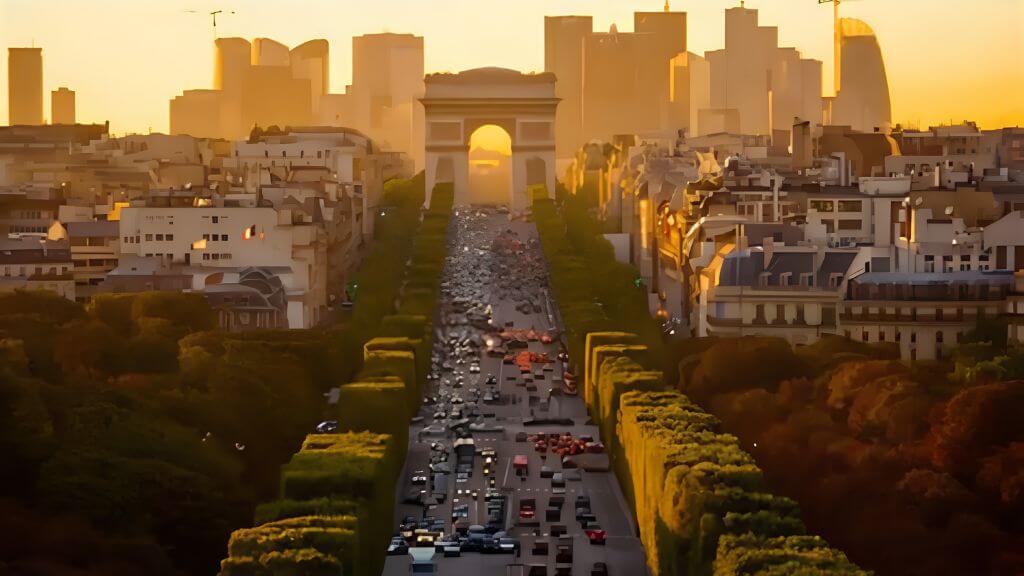 Đại lộ Champs Élysées, một trong những đại lộ nổi tiếng nhất Paris