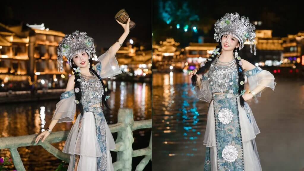 Du khách check in tại Phượng Hoàng Cổ Trấn