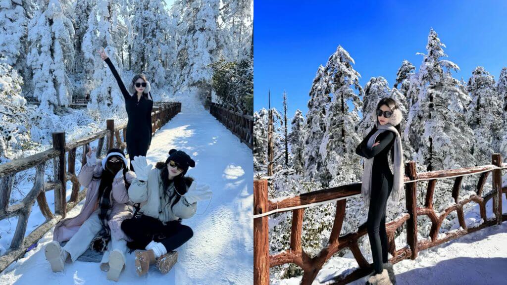 Du khách tha hồ checkin với cảnh đẹp Núi tuyết Kiệu Tử