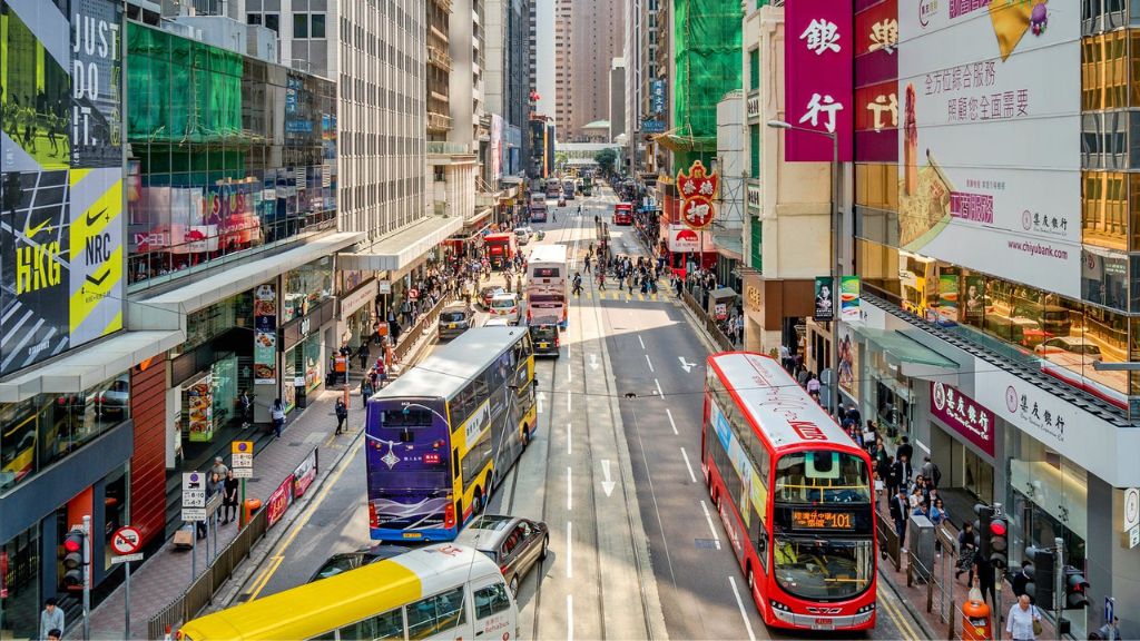 Đường phố Hồng Kông sầm uất