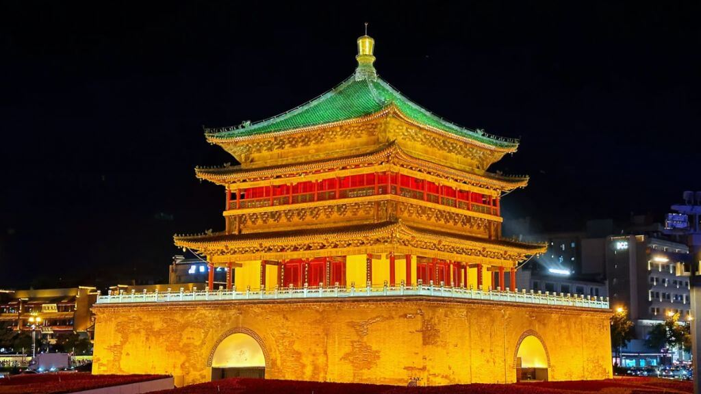 Tháp Chuông Tây An – công trình kiến trúc tiêu biểu được xây dựng từ thời Minh