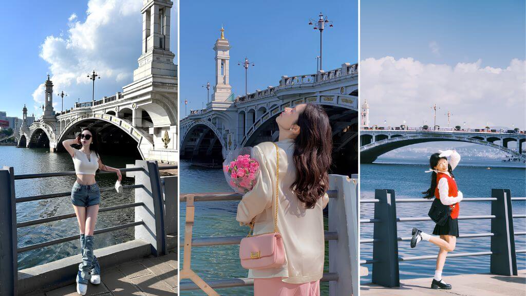 Check in Cầu Xingsheng   Chiếc background triệu tim bên hồ Nhĩ Hải