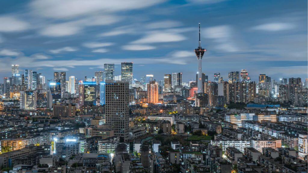 Toàn cảnh Thành Đô nhìn từ trên cao