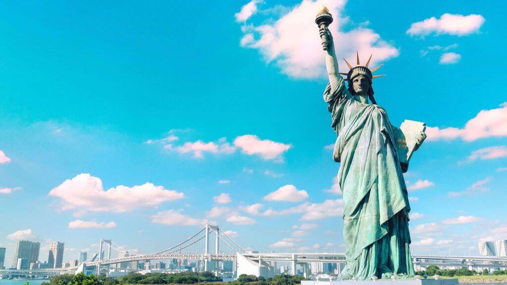 Check in Vịnh Odaiba và tượng Nữ thần Tự do