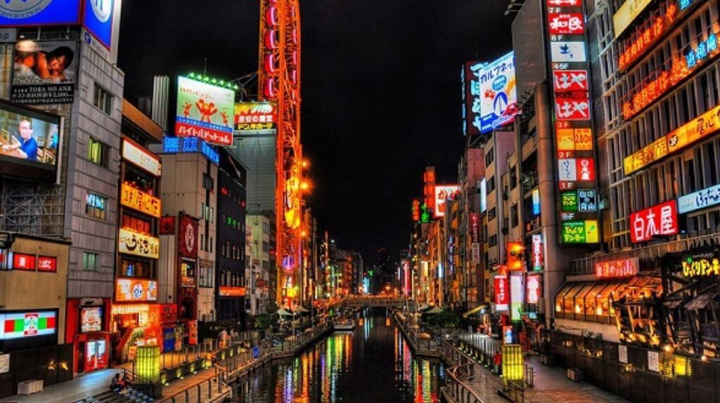 Osaka màn đêm buông xuống