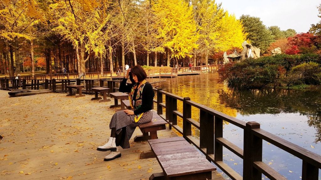 Đảo Nami Hàn Quốc đẹp lãng mạn trong mùa lá vàng