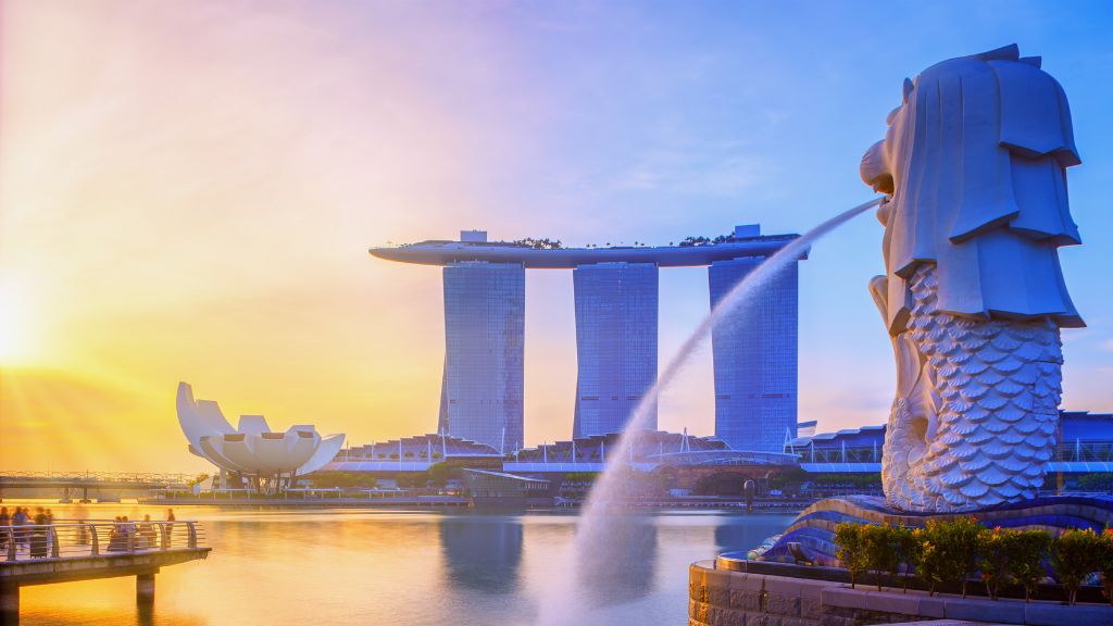 Tượng sư tử biển nổi tiếng tại Singapore