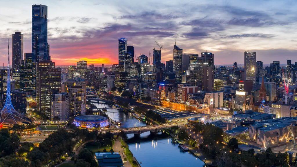 Thành phố Melbourne về đêm