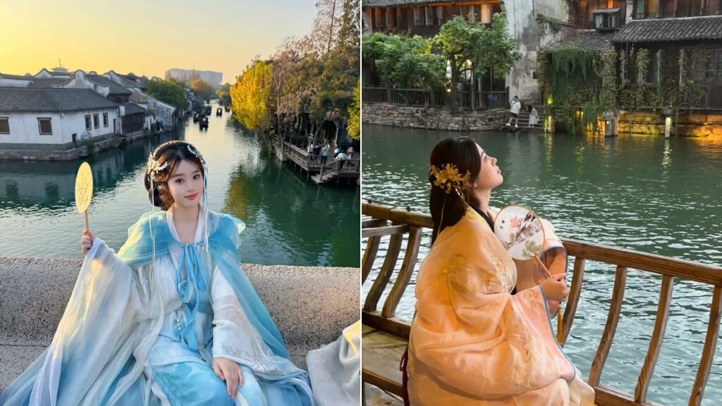 Chụp hình check in tại Ô Trấn Tây Sách