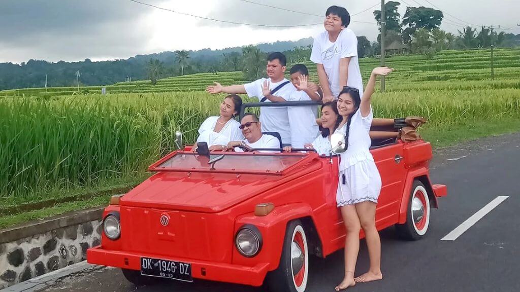 Vi vu trên những chiếc xe Volkswagen mui trần nhiều màu sắc