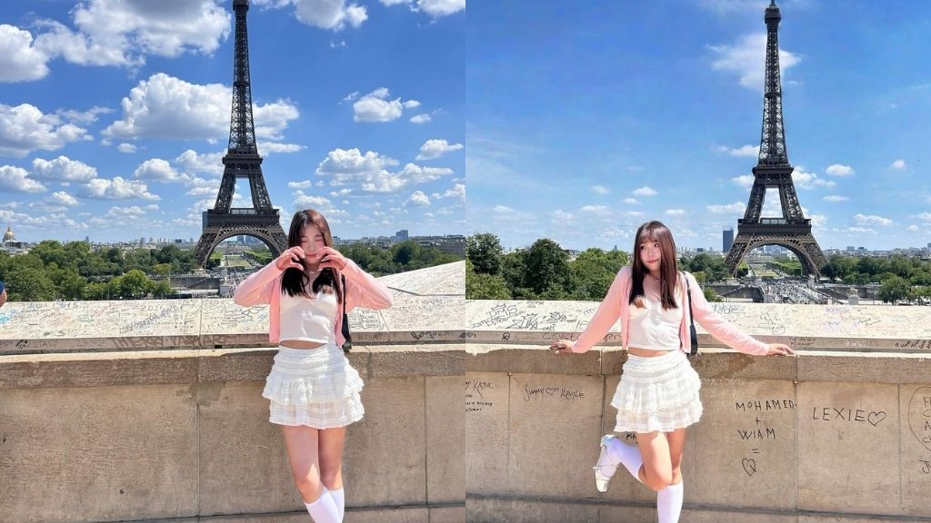 Du khách ckeck in tại Tháp Eiffel (@naa627  )