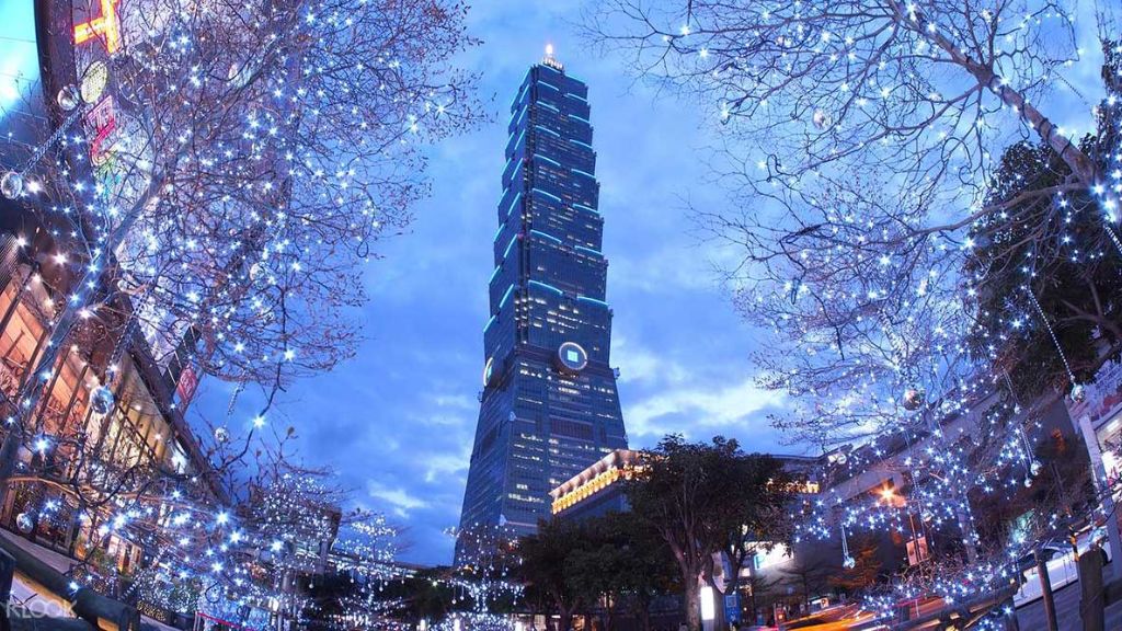 Tòa tháp Taipei 101 nổi tiếng tại Đài Loan