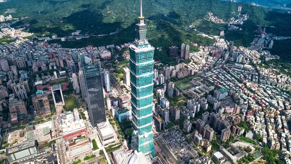 Tòa tháp Taipei 101 là niềm tự hào của người dân Đài Loan