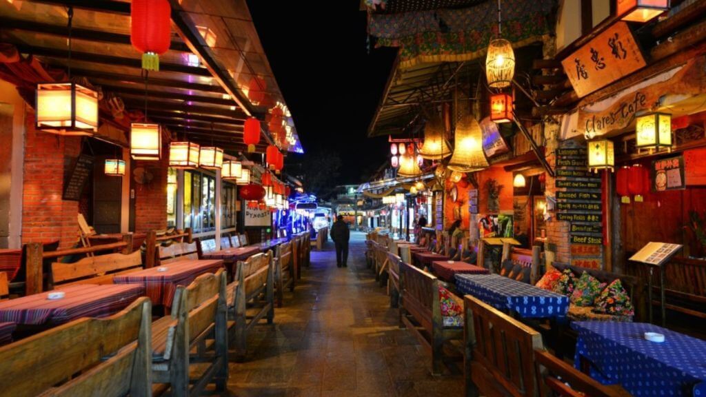 Không gian yên bình của Thành Cổ Đại Lý về đêm