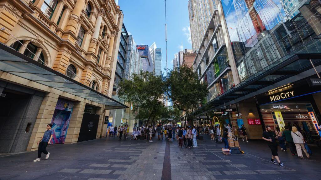 Tự do mua sắm tại Pitt Street Mall