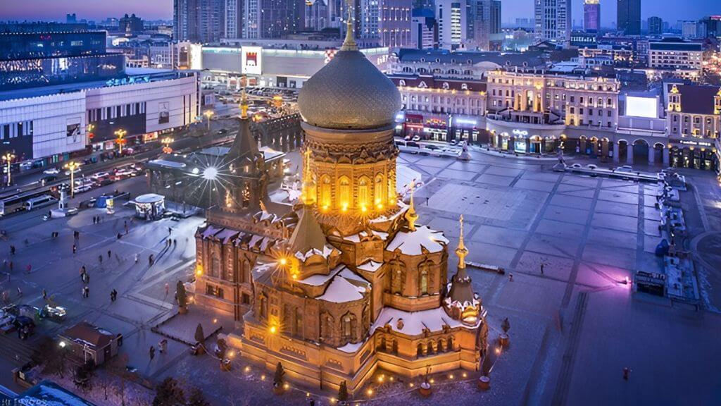 Nhà thờ Saint Sopia khi lên đèn