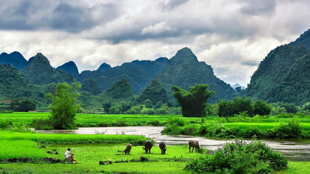 Khung cảnh núi rừng hùng vĩ tại Trùng Khánh, Cao Bằng