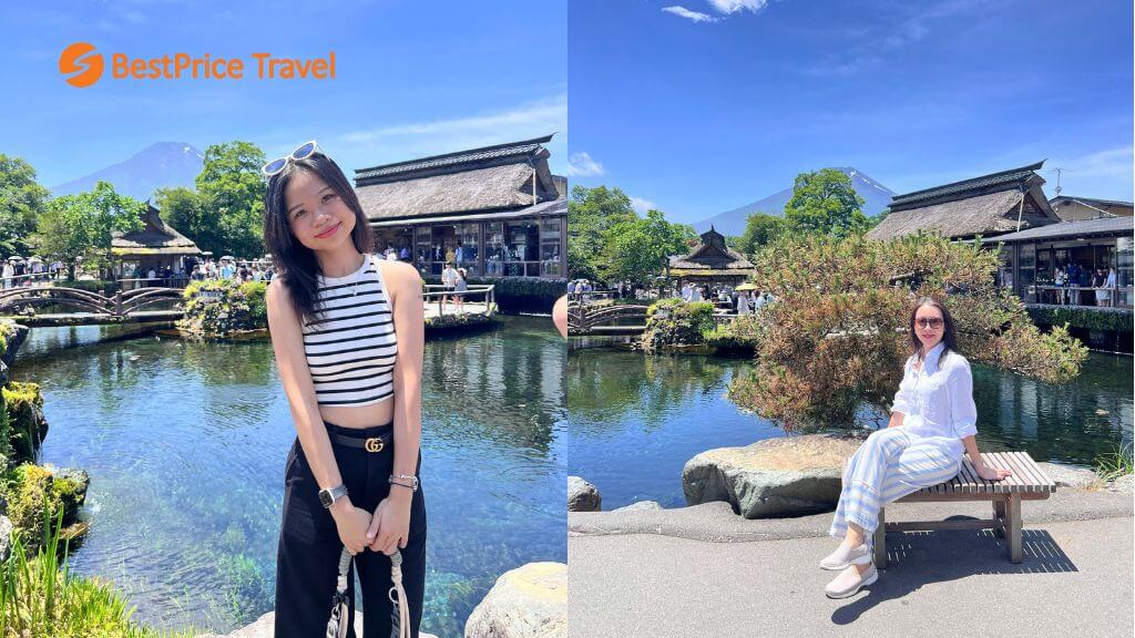 Du khách của BestPrice check in Làng cổ Oshino Hakkai