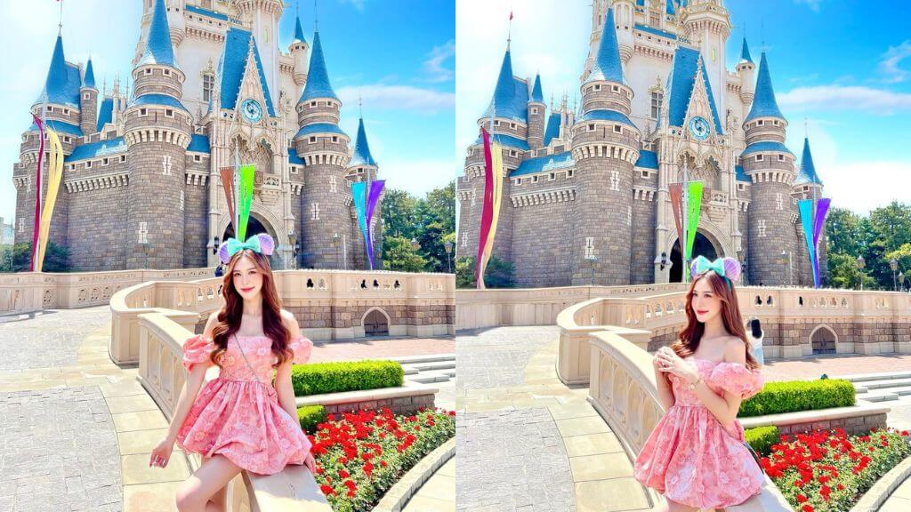 Hóa thân thành nàng công chúa cổ tích ở Tokyo Disneyland (@bell waranya)