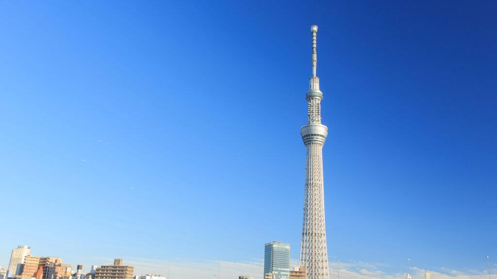 Tham quan tháp truyền hình Tokyo Sky Tree bên ngoài