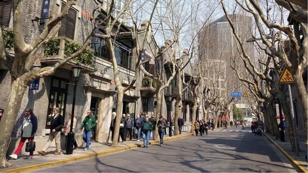 Khu Tân Thiên Địa vào mùa đông