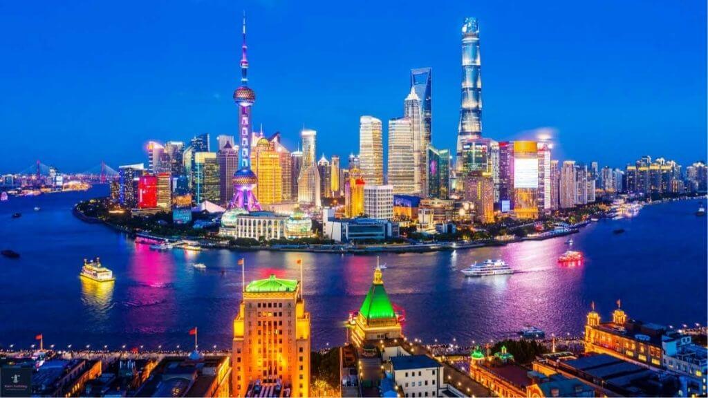 Thành phố Thượng Hải lung linh về đêm