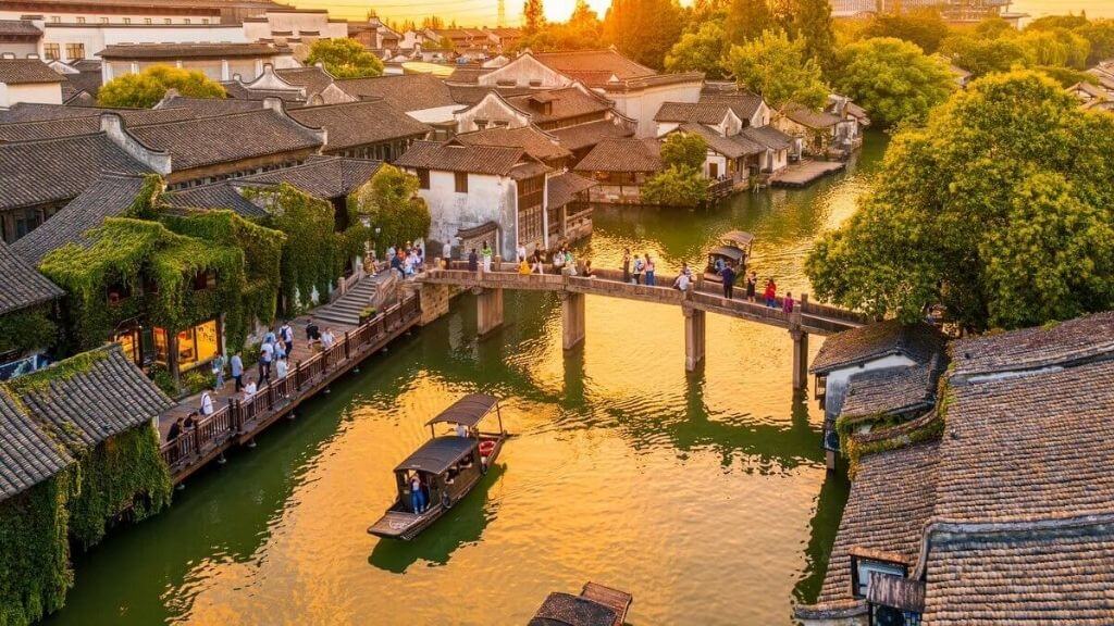 Ô Trấn lãng mạn dưới ánh hoàng hôn