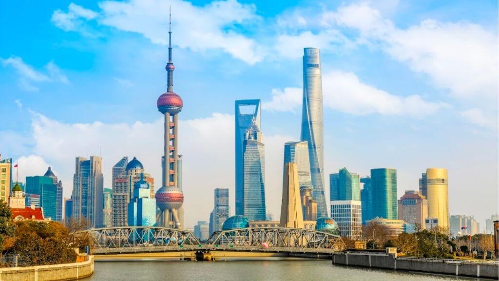 Các toà nhà chọc trời tại Bến Thượng Hải
