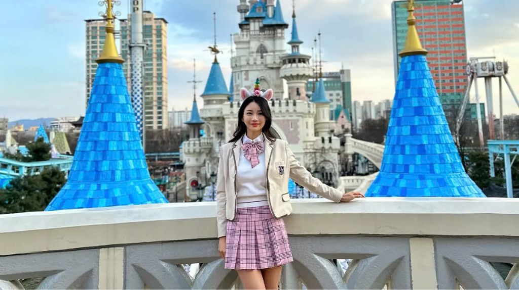 Du khách checkin tại Lotte World
