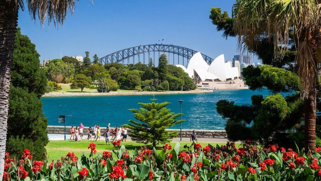 Khu vườn xanh mát giữa lòng Sydney, nổi bật với thảm thực vật đa dạng và không gian yên bình.