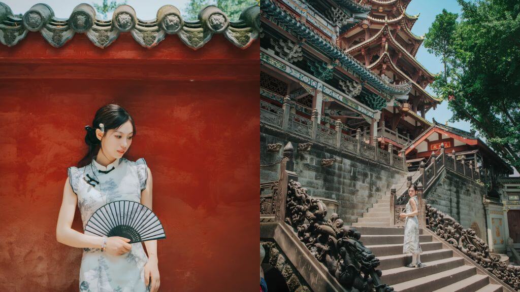 Du khách tại Cổ trấn Từ Khí Khẩu